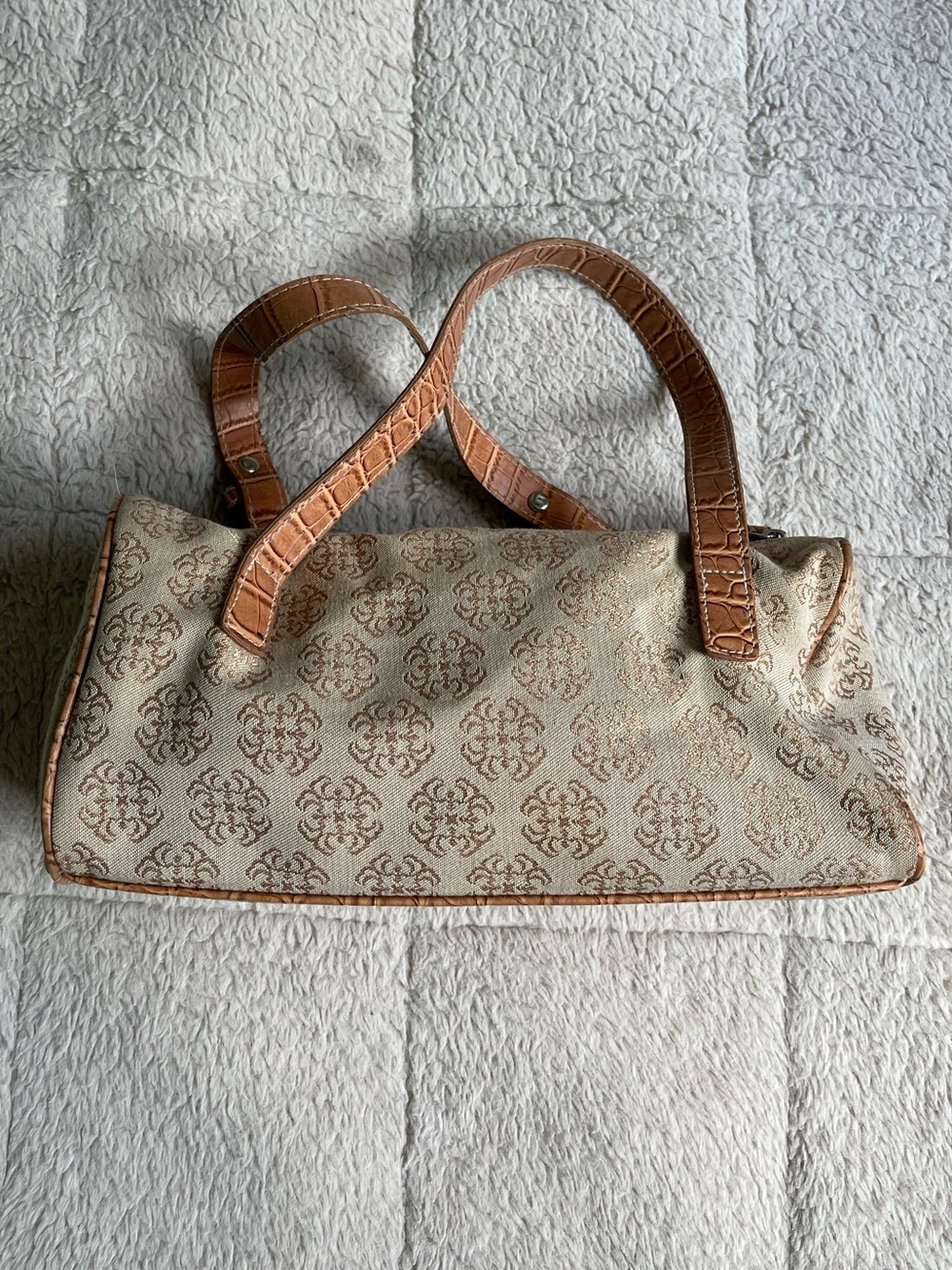 Y2K Vintage WHATEVER Baguette Bag with Sparkling Silver Hardware & Rhinestones - Picture 8 of 12